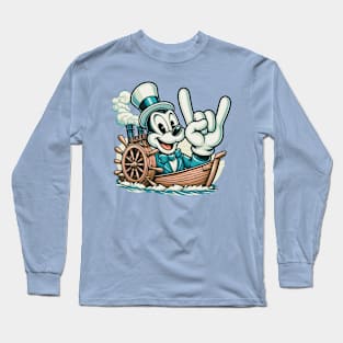 Rock On Steamboat Willie Long Sleeve T-Shirt